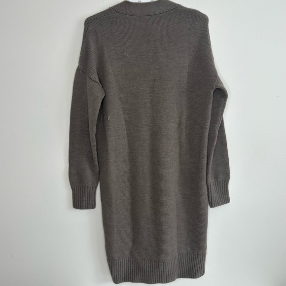 Kit and Ace Merino Wool Womens V-Neck Sweater Dress Brown Size XS - Picture 2 of 12